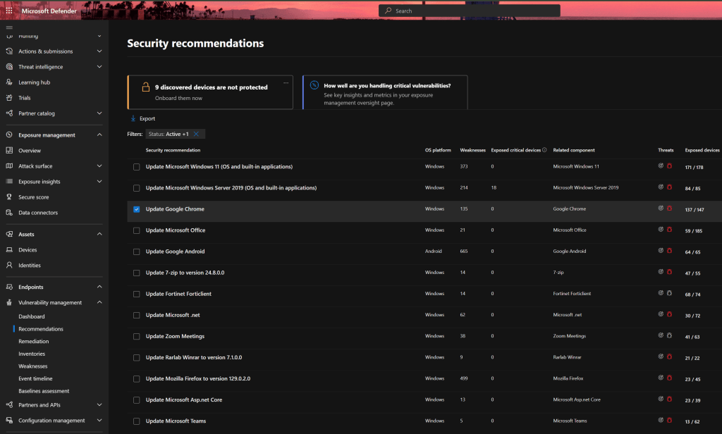 Vulnerable app verziók tiltása Microsoft Defender&nbsp;segítségével